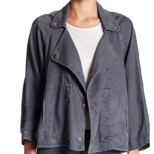 Current/Elliott The Conductor Utility Relaxed Cargo Style Jacket Castle Size 2